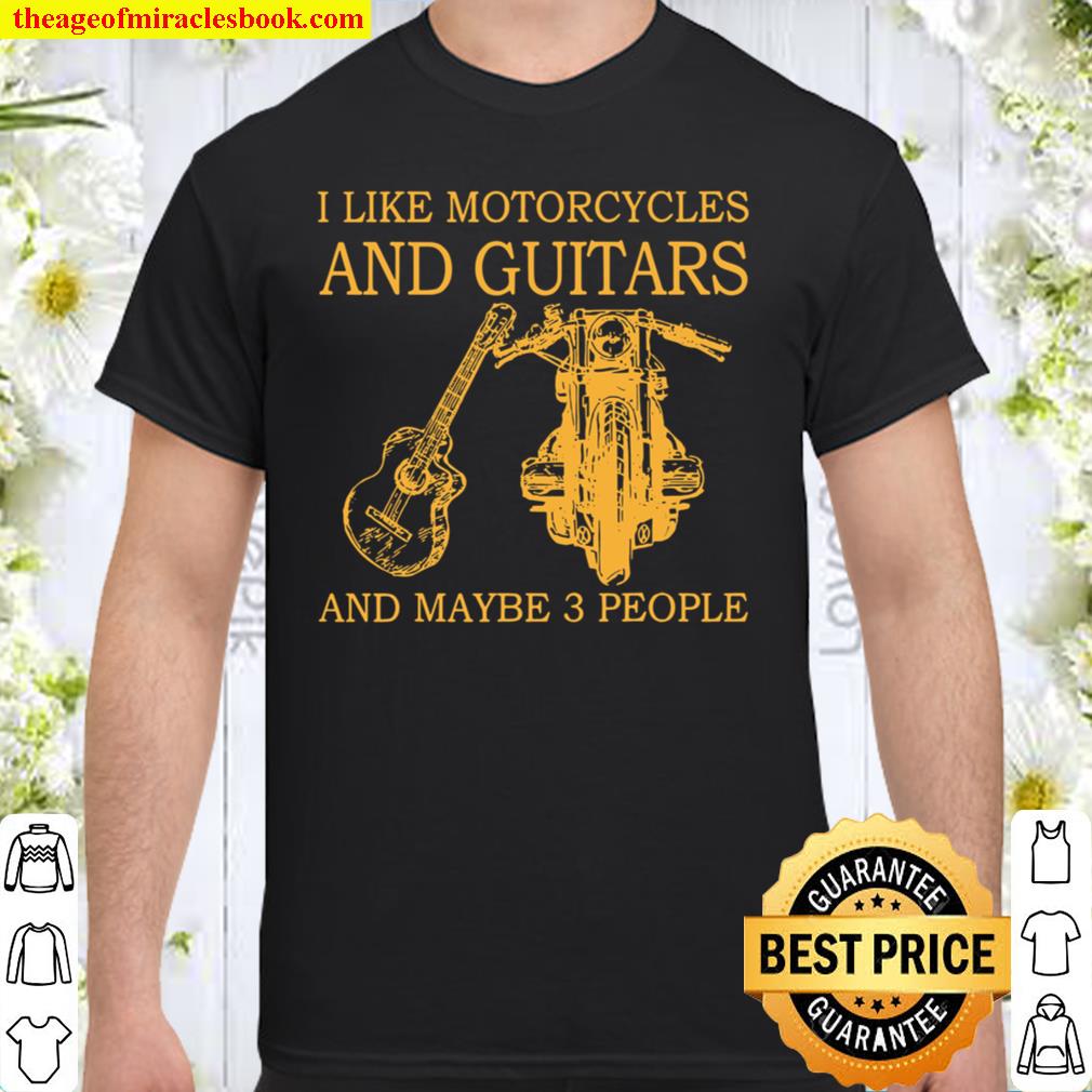 I Like Motorcycles And Guitars Silhouette SHIRT