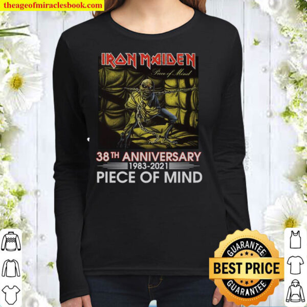 Iron Maiden 38th Anniversary Shirt 1983 2021 Piece Of Mind Women Long Sleeved