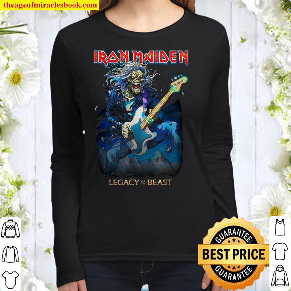 Iron Maiden Legacy of the Beast Steve Harris Official Tee Women Long Sleeved