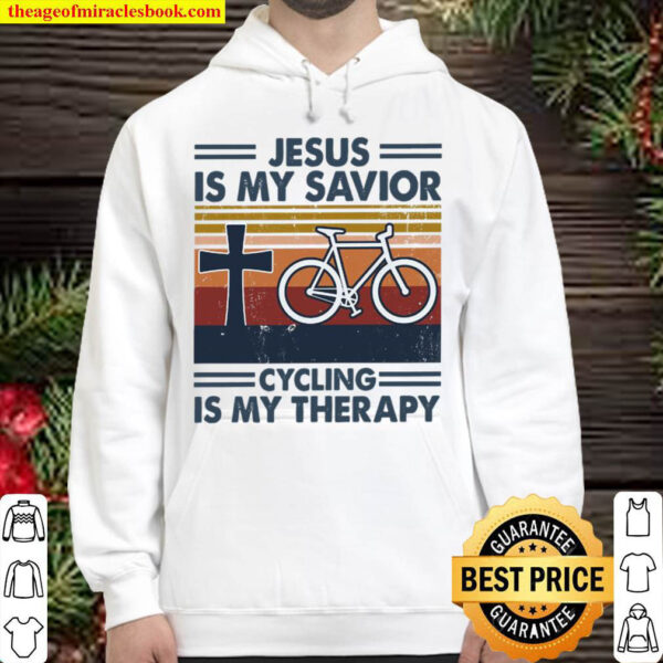 Jesus is my savior cycling is my therapy Hoodie