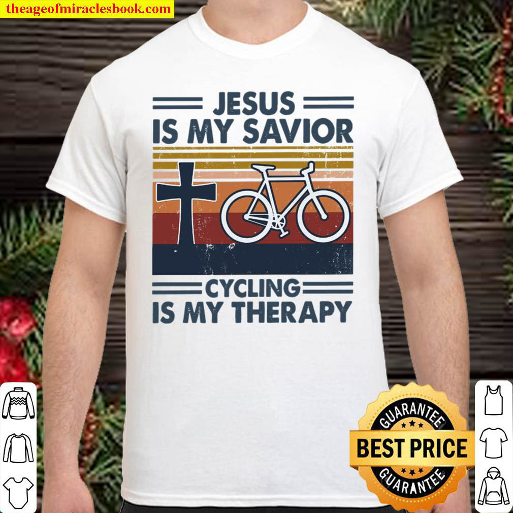 [Best Sellers] – Jesus is my savior cycling is my therapy shirt