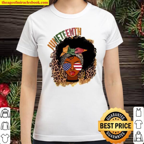Juneteenth Leopard Black Girl Classic Women T-Shirt