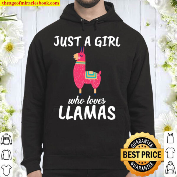 Just A Girl Who Loves Llamas Clothes Outfit Gift Llama Pullover Hoodie