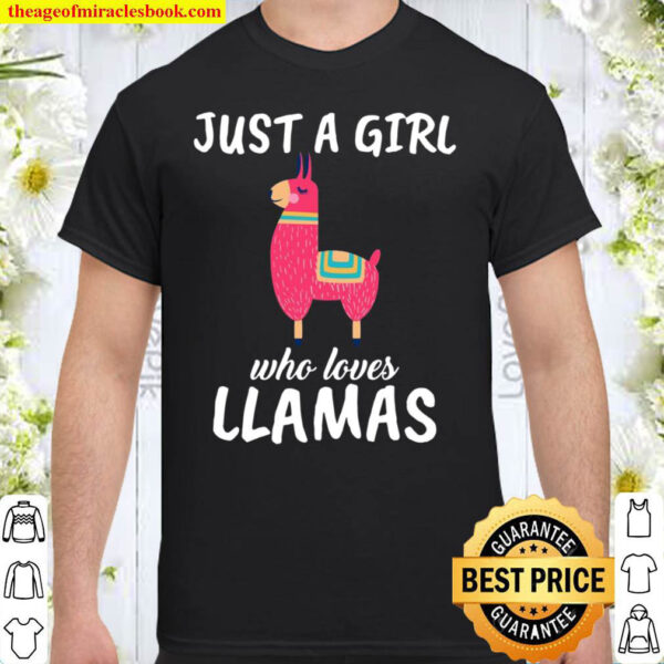 Just A Girl Who Loves Llamas Clothes Outfit Gift Llama Pullover Shirt