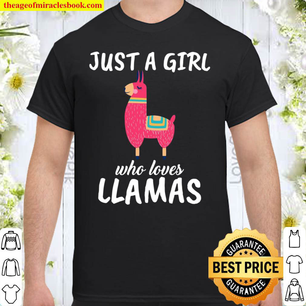 Just A Girl Who Loves Llamas T-Shirt Gift For Women Just A Girl Who Loves Llamas T-Shirt Gift For Women