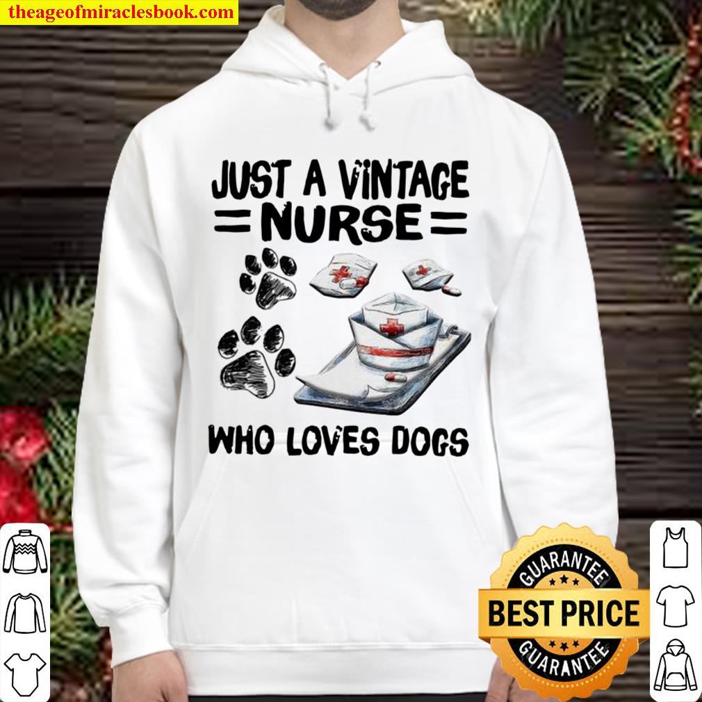 Just A Vintage Nurse Who Loves Dogs Hoodie