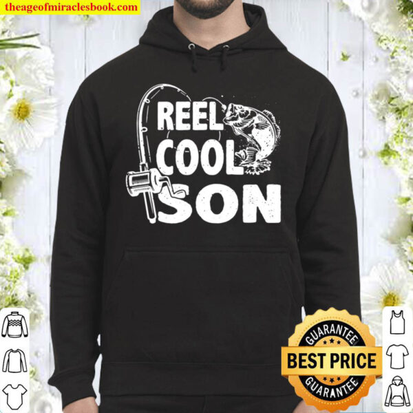 Kids Vintage Reel Cool Son Birthday Fishing Boy Girls Kids Gifts Hoodie