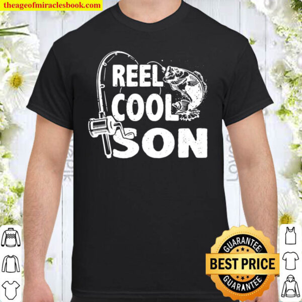 Kids Vintage Reel Cool Son Birthday Fishing Boy Girls Kids Gifts Shirt