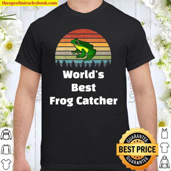 Kids World's Best Frog Catcher Hunter Gifts Funny Hunting Shirt