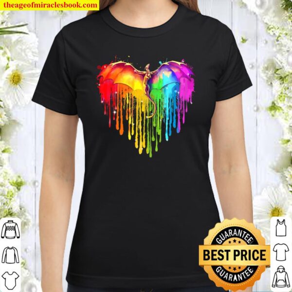 LGBT Rainbow Flag Heart Love Classic Women T-Shirt
