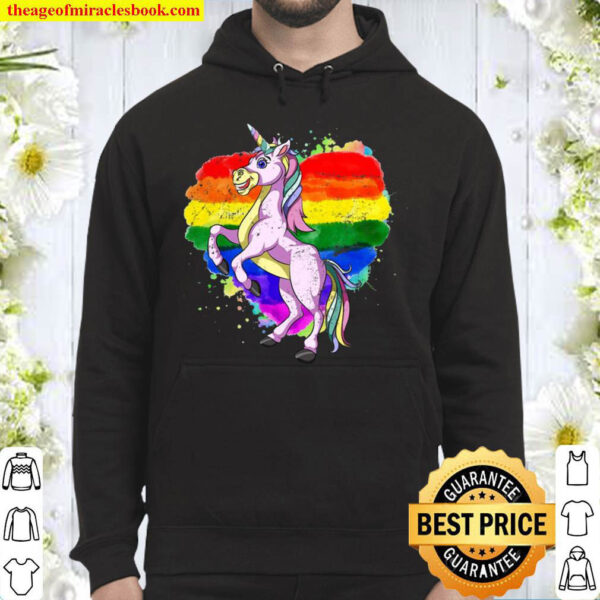 Lgbt Pride Rainbow Flag Fantasy Fairy Animal Unicorn Hoodie