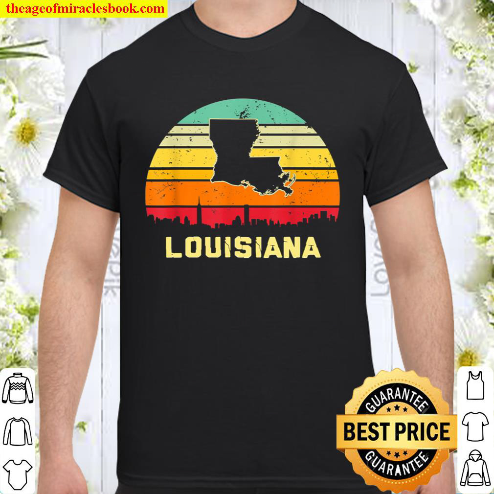 Louisiana T-Shirt Vintage Retro Style Shirt