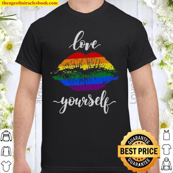 Love Yourself LGBTQ+ Flag Lips Shirt