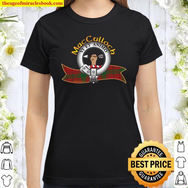 MacCulloch Clan Tartan Crest Motto Classic Women T-Shirt