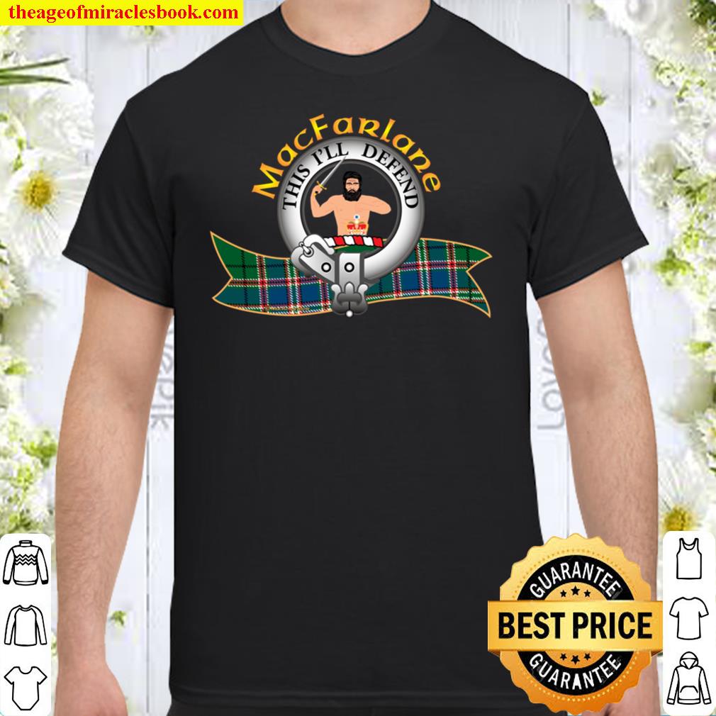 MacFarlane Clan Tartan Crest Motto Shirt