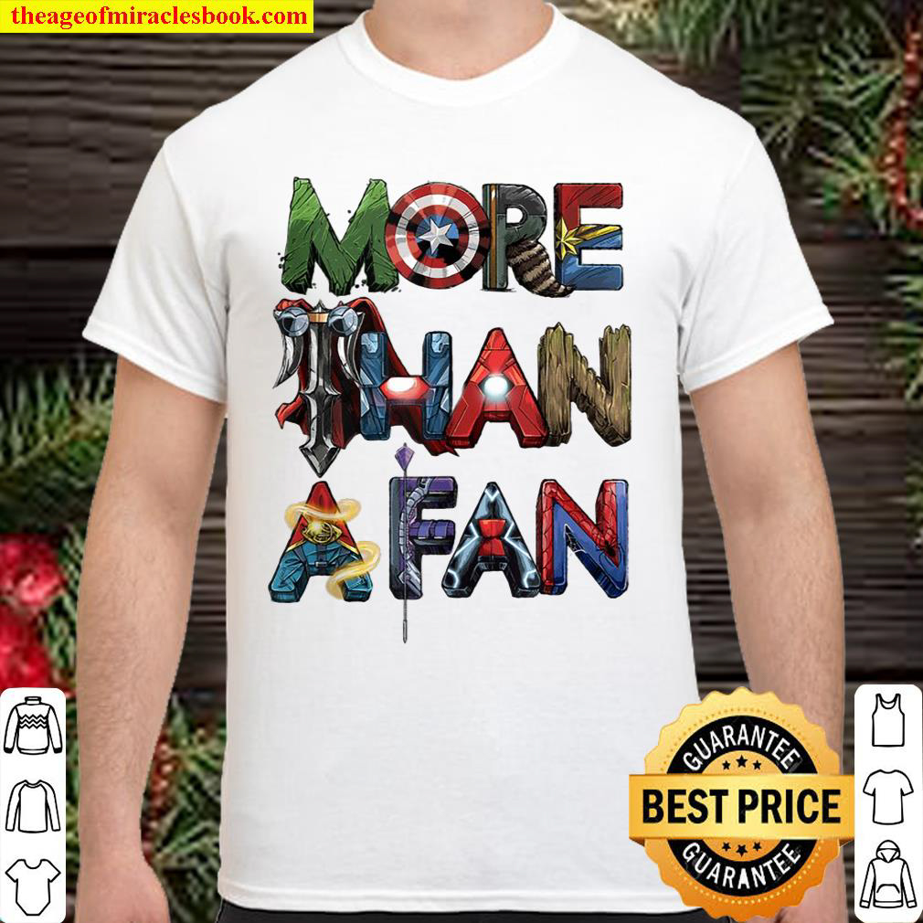Marvel Avengers More Than A Fan Word Stack shirt