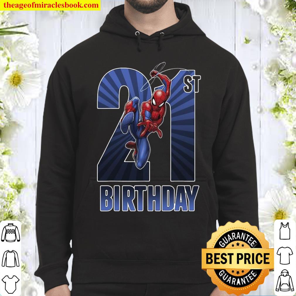 Marvel Spider-Man Swinging 21St Birthday Graphic Hoodie