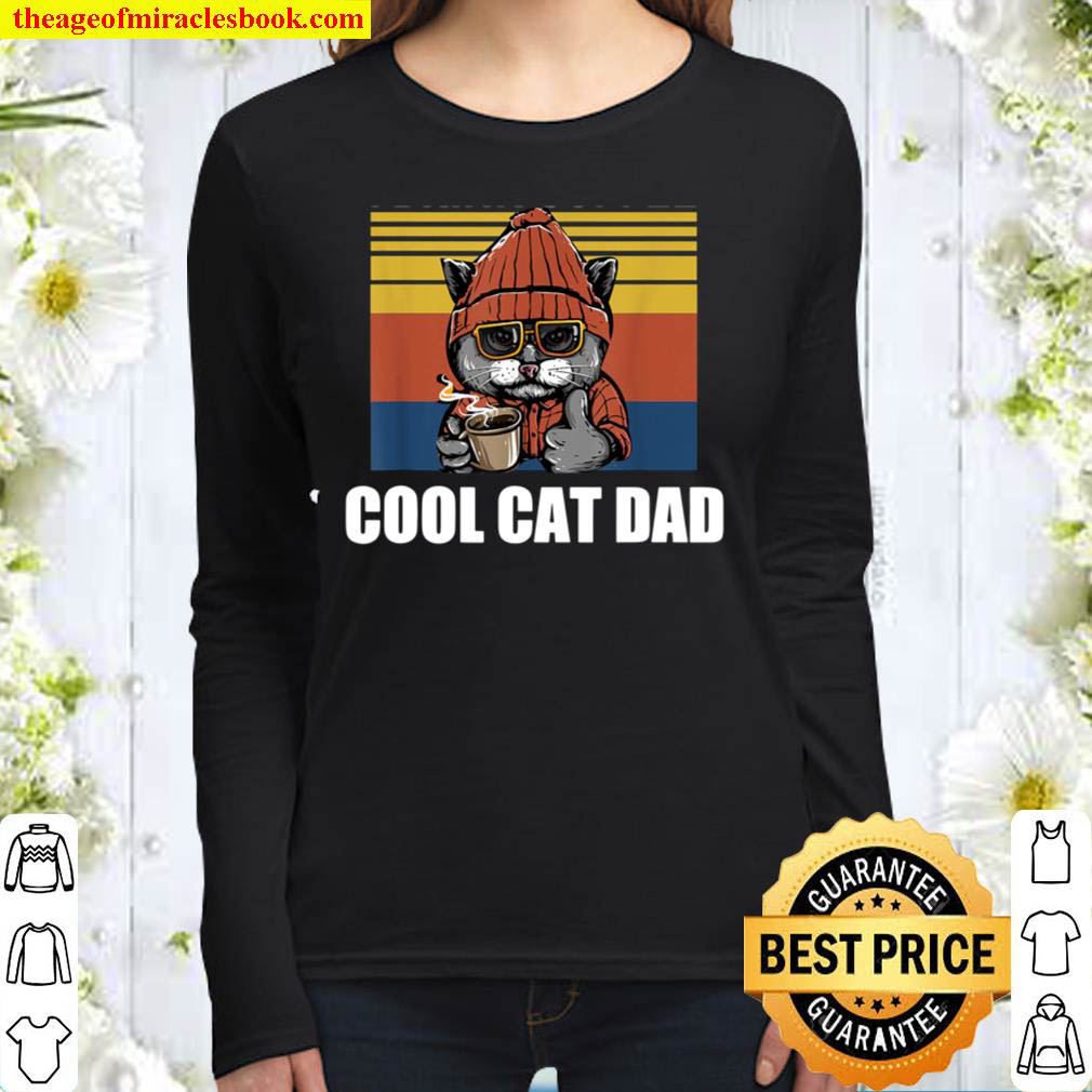 Mens Best Cat Dad Ever Cat Daddy Gift Women Long Sleeved