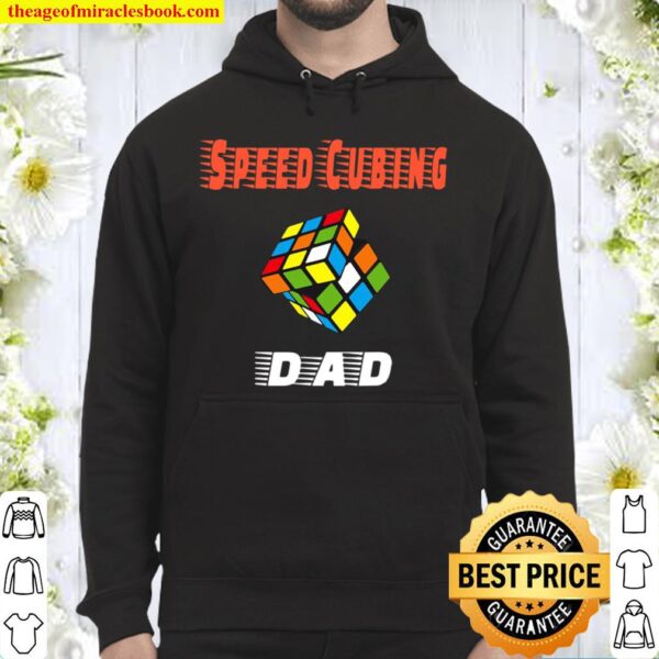 Mens Cubing Dad Speed Cubing Puzzle Graphic Hoodie