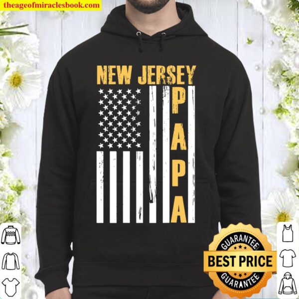 Mens New Jersey Proud Papa For Dad Grandpa - Father Day 2021 Hoodie