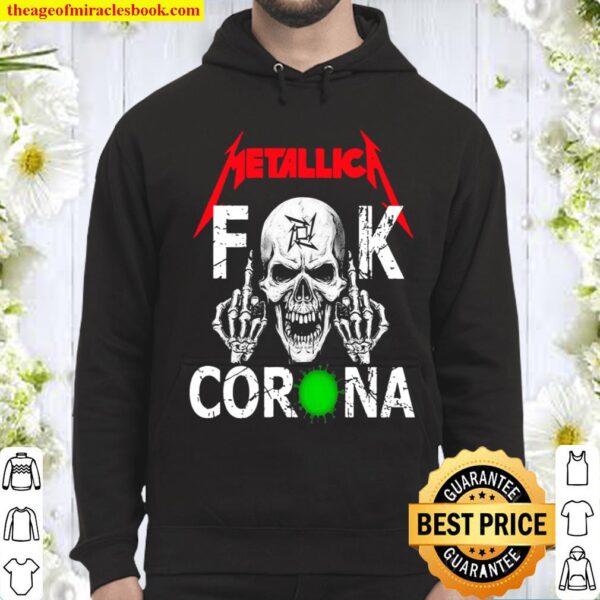 Metallica White Skull And Corona Hoodie