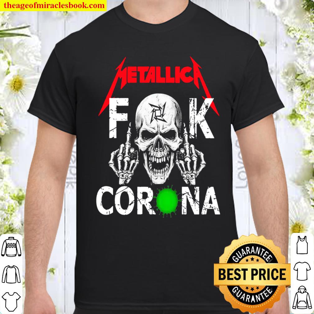 Metallica White Skull And Corona Shirt