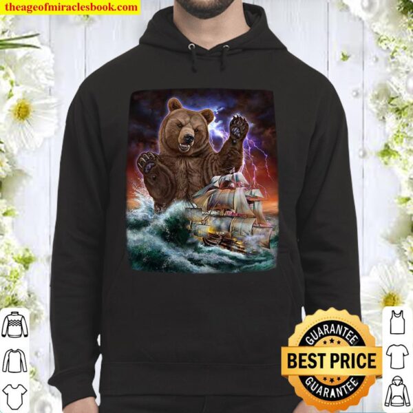 Monster Grizzly Bear Ambushes a Royal Navy Ship Hoodie