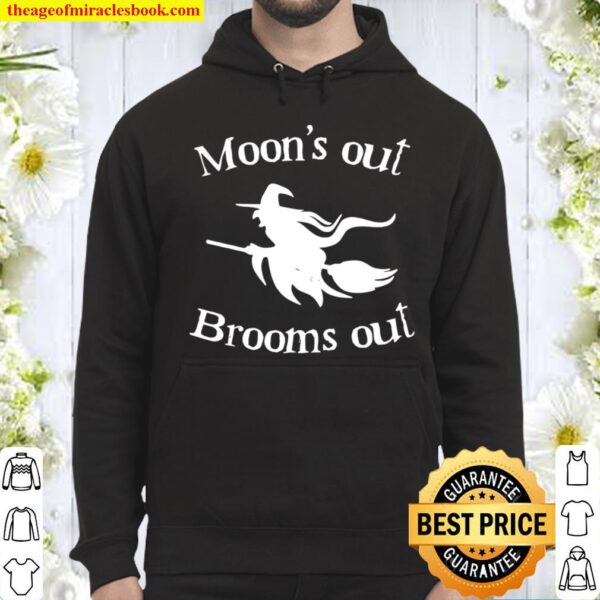 Moon’s out, brooms out Halloween Hoodie