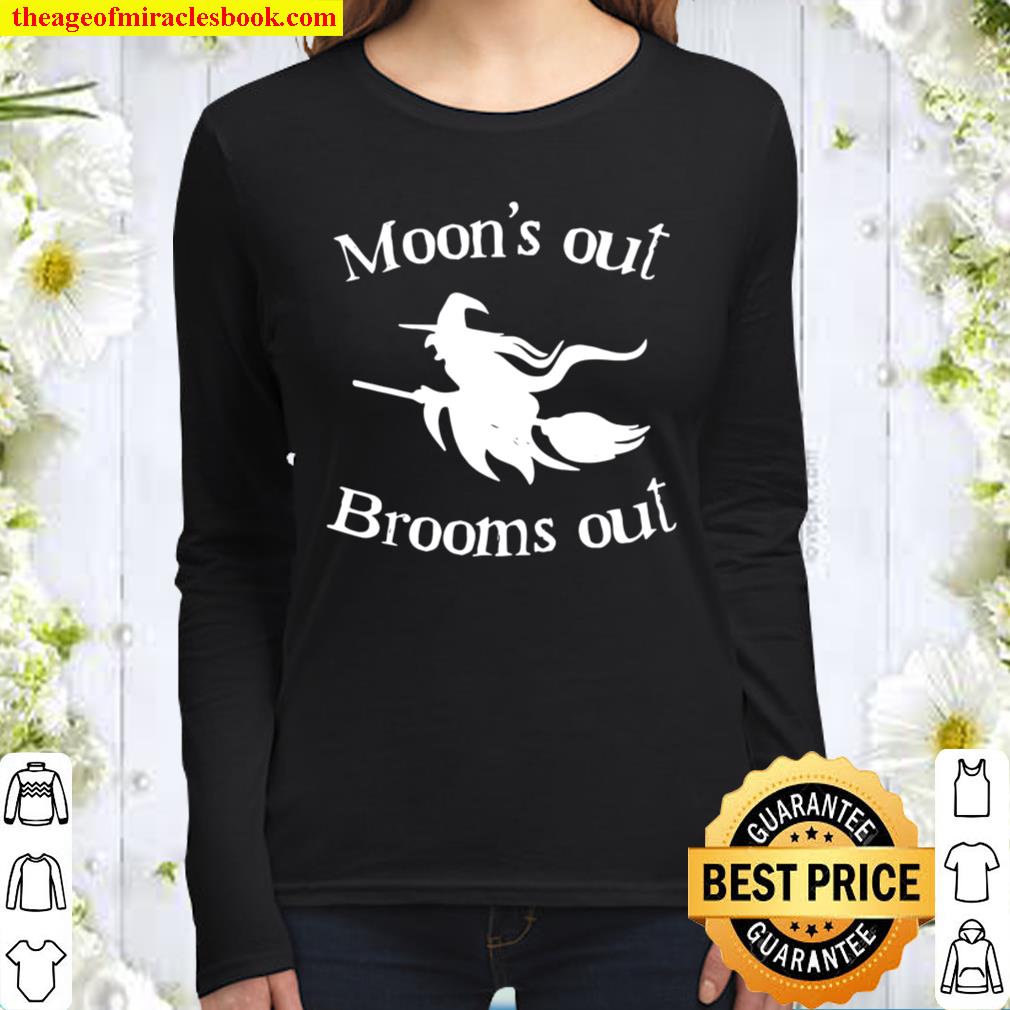 Moon’s out, brooms out Halloween Women Long Sleeved