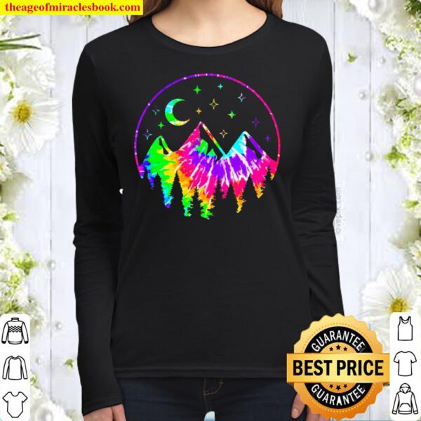 Mountains Tie Dye Women Long Sleeved