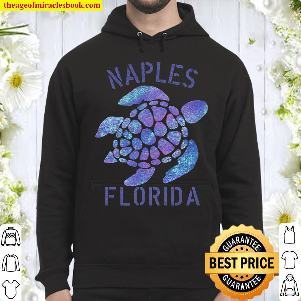 Naples, Florida Beach Design Tribal Turtle Gift Hoodie