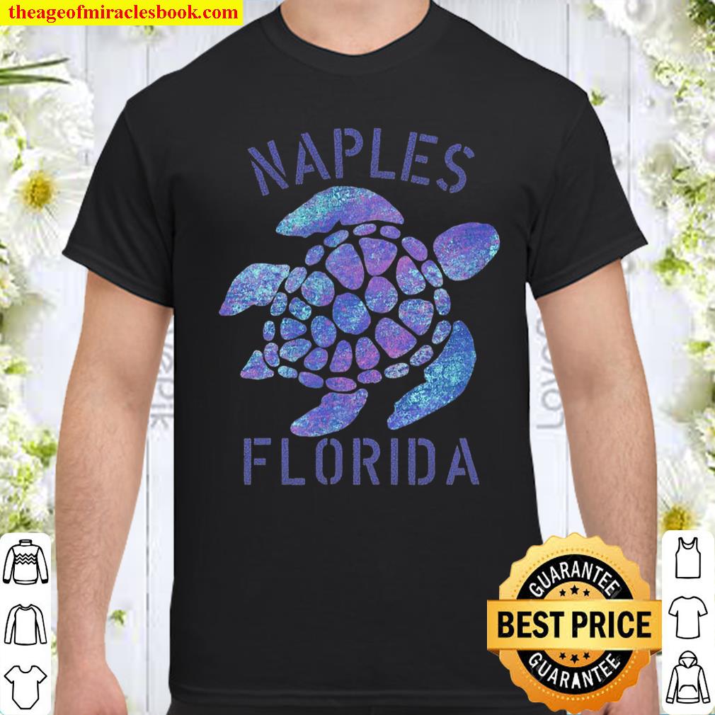 Naples, Florida Beach Design Tribal Turtle Gift Shirt