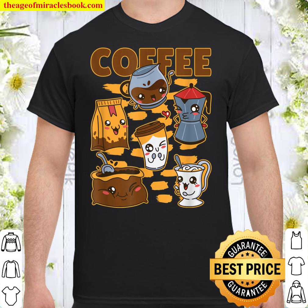 Niedliche Kaffee-Sammlung Espresso-Getränk Shirt