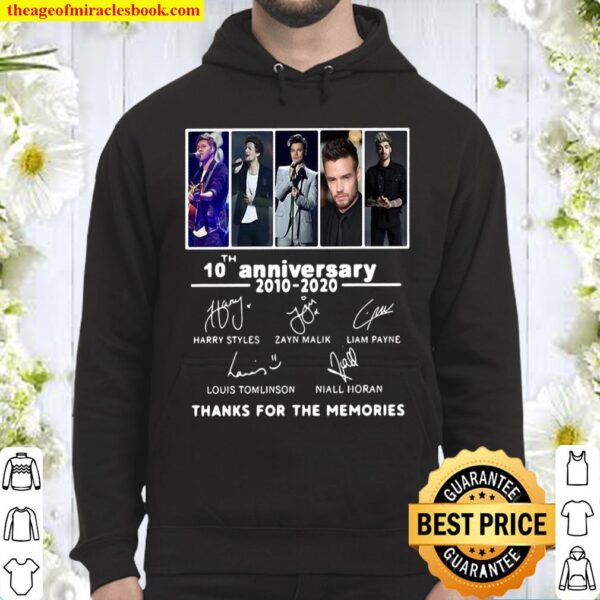 One Direction 10th anniversary thanks for the memories Hoodie