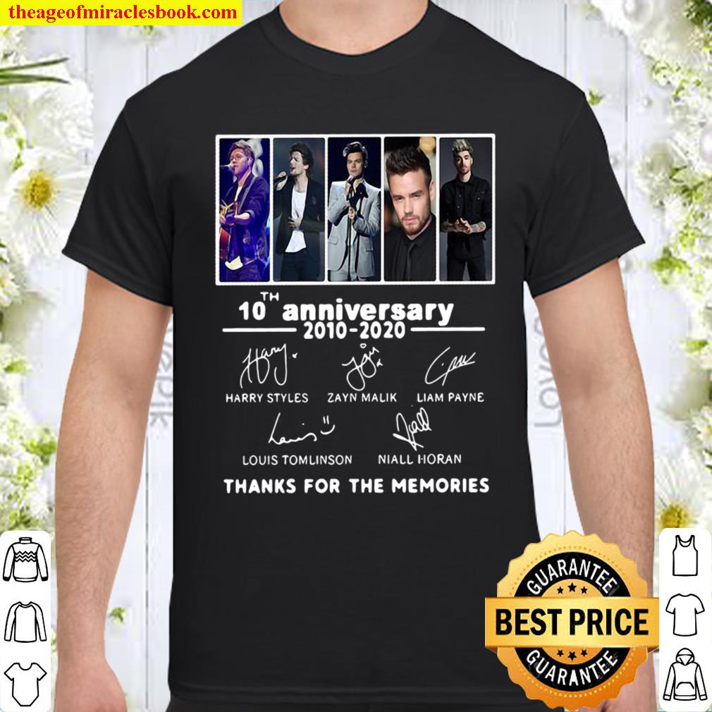 One Direction 10th anniversary thanks for the memories shirt
