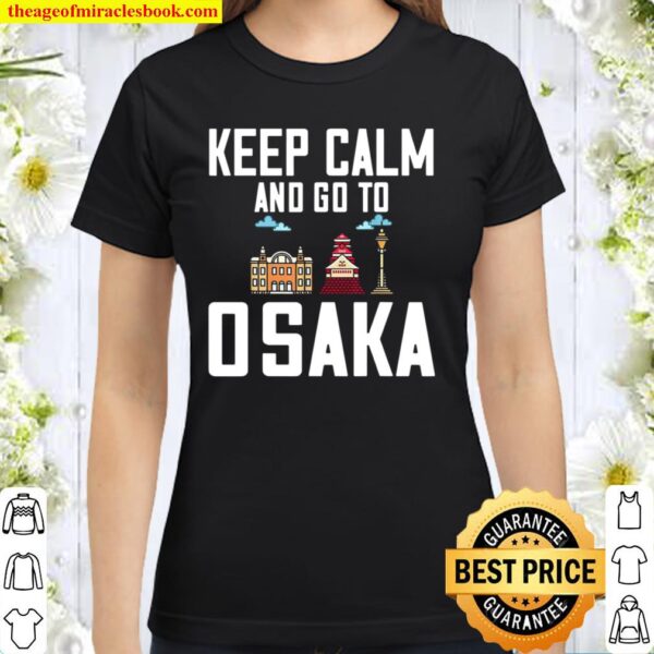 Osaka Japan City Skyline Map Travel Classic Women T-Shirt