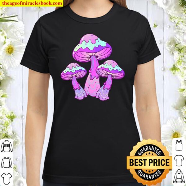 Pastel Goth Mushrooms Kawaii Shrooms Classic Women T-Shirt