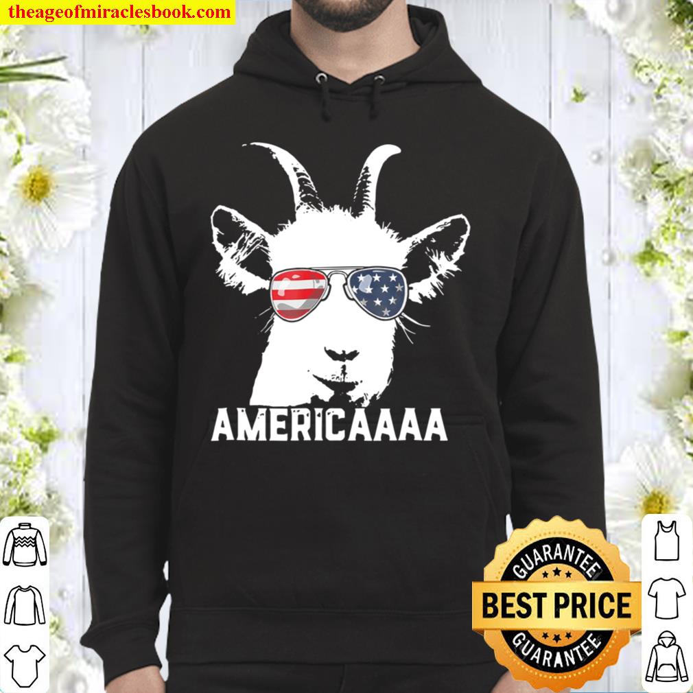 Patriotic Goat 4Th Of July Boys Funny Goat Americaaa Hoodie