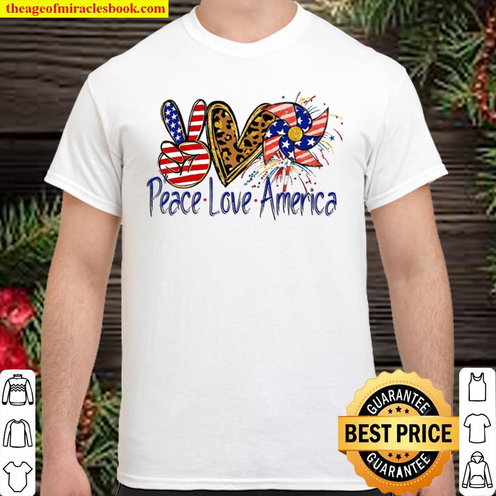 Peace Love America Shirt, 4th Of July Shirt, Red White _ Blue, God Ble Shirt