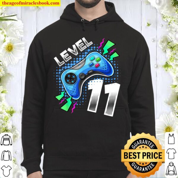 Personalized Level 11 Video Game Controller 11th Birthday Gamer Gift B Hoodie