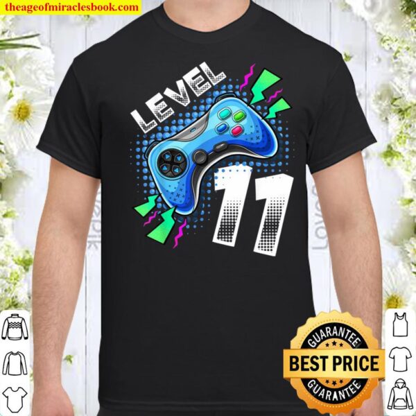 Personalized Level 11 Video Game Controller 11th Birthday Gamer Gift B Shirt