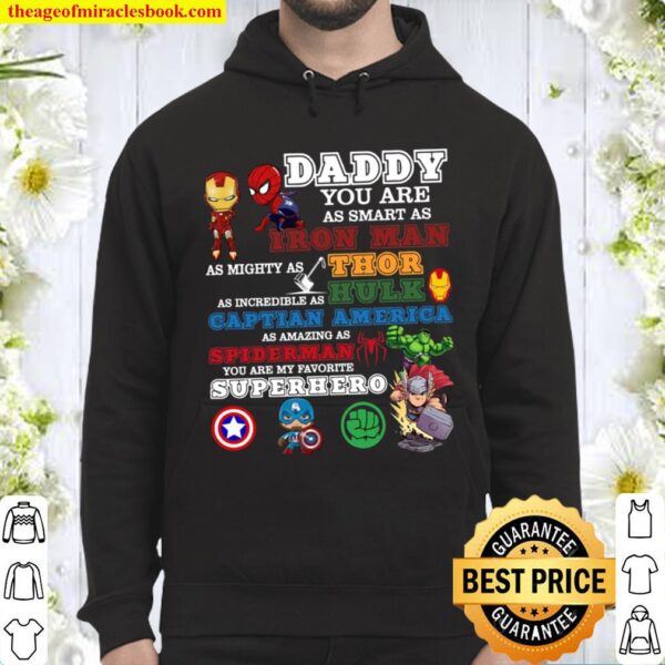 Personalized Name Daddy You Are My Favorite Superhero Poster. Dad Gift Hoodie