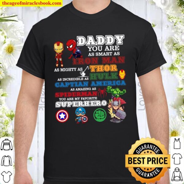 Personalized Name Daddy You Are My Favorite Superhero Poster. Dad Gift Shirt