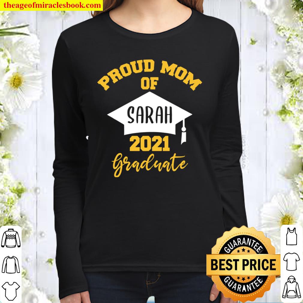 Personalized Proud Mom Of A 2021 Graduate Women Long Sleeved