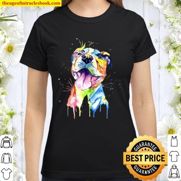 Pit Bull Artistic Funny Pibble Cute Sweet Gift Birthday Classic Women T-Shirt
