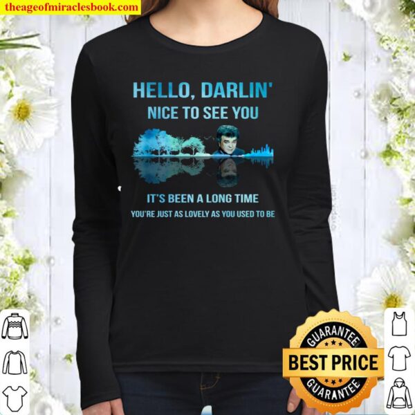 Premium Conway Twitty Hello Darlin’ Nice To See You Guitar Lake Women Long Sleeved