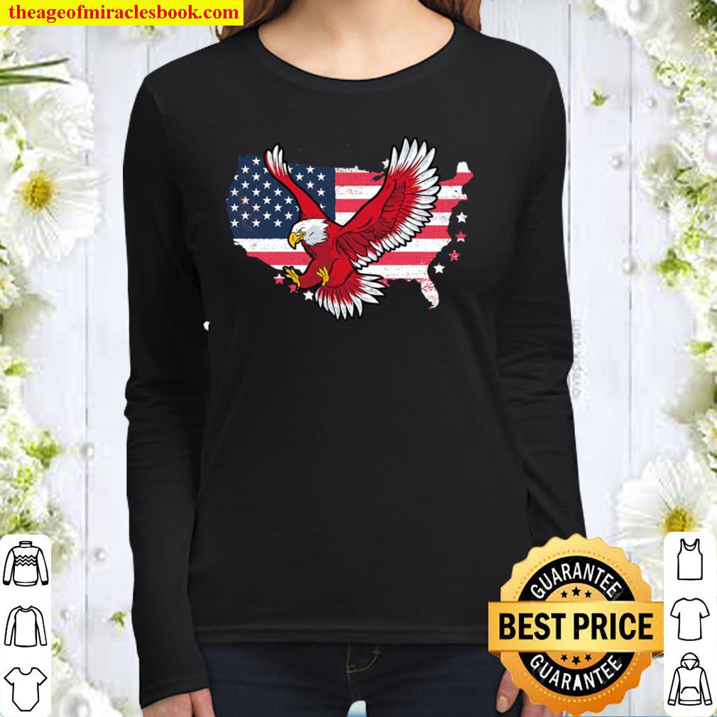 Proud America Classic T-Shirt - Independence Day Classic T-Shirt, 4th Women Long Sleeved