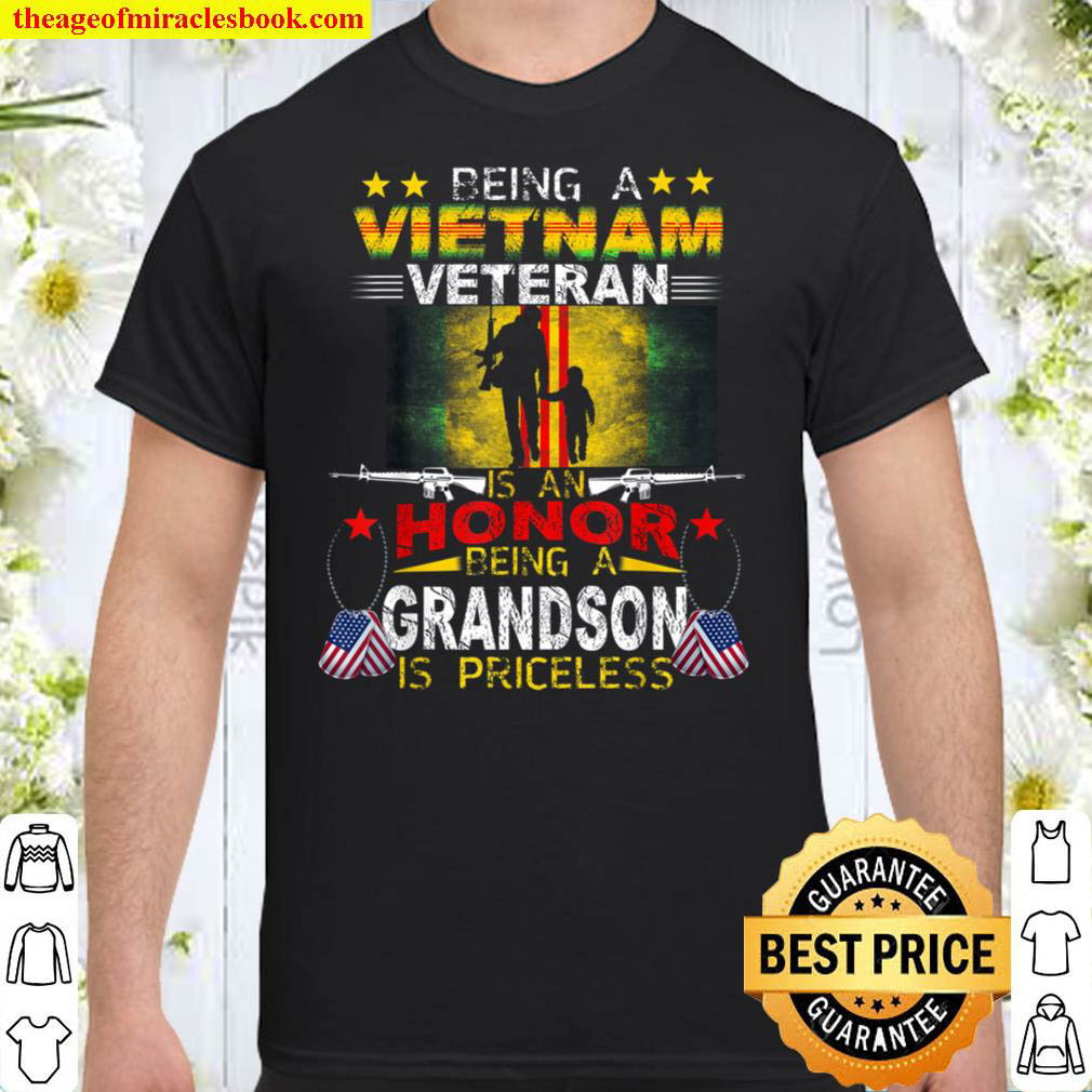 [Best Sellers] – Proud Grandson Vietnam Veteran Vintage Shirt Militaty Men’s Shirt