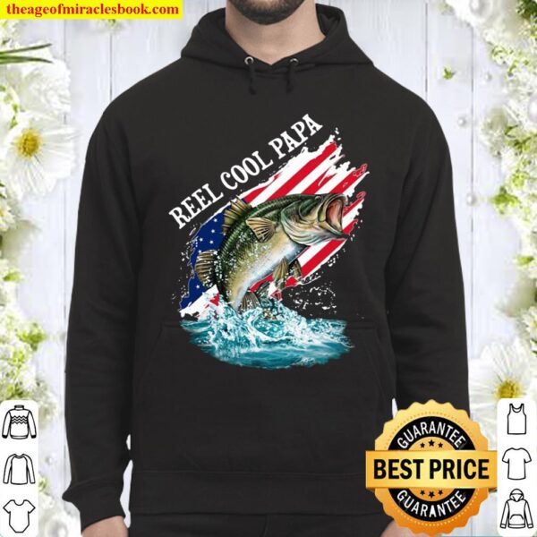 Reel Cool Papa American Flag Fishing Father’s Day Gifts Hoodie