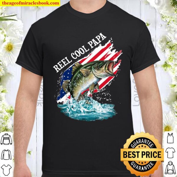 Reel Cool Papa American Flag Fishing Father's Day Gifts Shirt